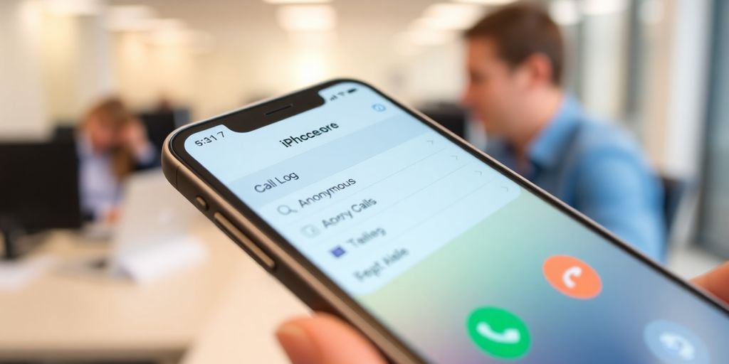 iPhone mit anonymen Anrufen im Anrufprotokoll